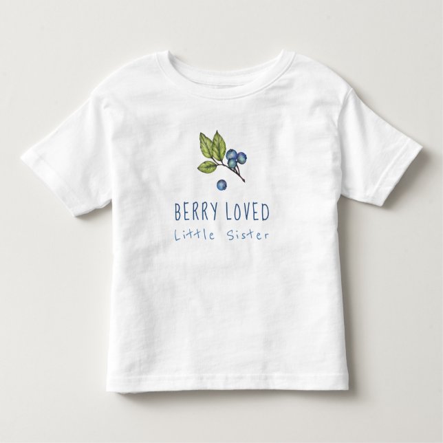 Camiseta De Bebé Hermanita de Blue eberry Berry (Anverso)