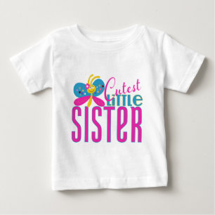 Camiseta De Bebé Hermanita más guapa - Mariposa