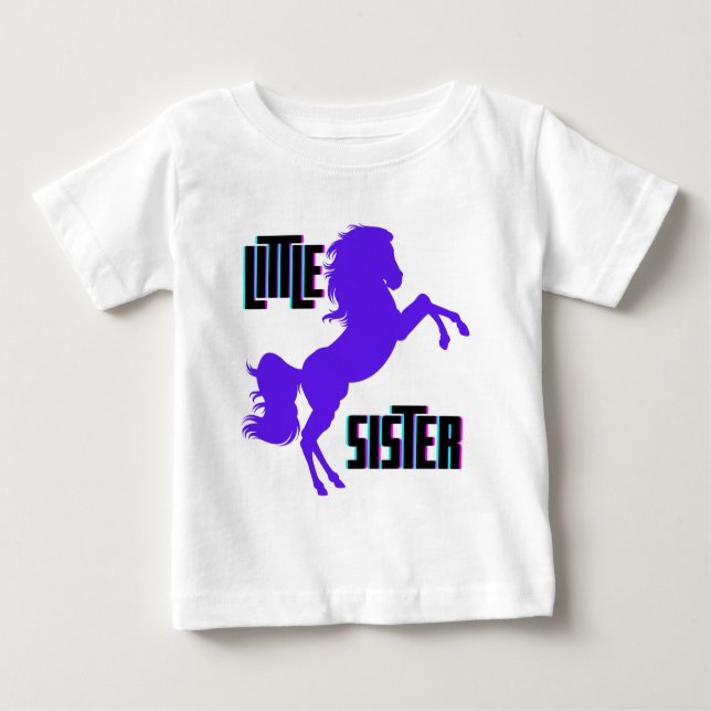 Camiseta De Bebé Hermanita Poni Púrpura (Anverso)