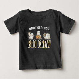Camiseta De Bebé Hermano Boo Crew de Halloween personalizado