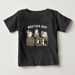 Camiseta De Bebé Hermano Boo Crew de Halloween personalizado