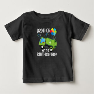 Camiseta De Bebé Hermano Del Regalo De Camión Basura De Cumpleaños