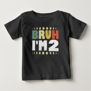 Camiseta De Bebé Hermano, estoy cumpliendo 2 años Cumpleaños Vintag