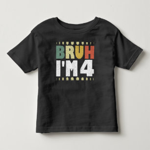 Camiseta De Bebé Hermano, estoy cumpliendo 4 años Cumpleaños Vintag