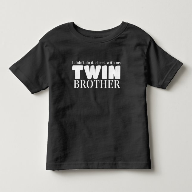 Camiseta De Bebé Hermano gemelo travieso (Anverso)