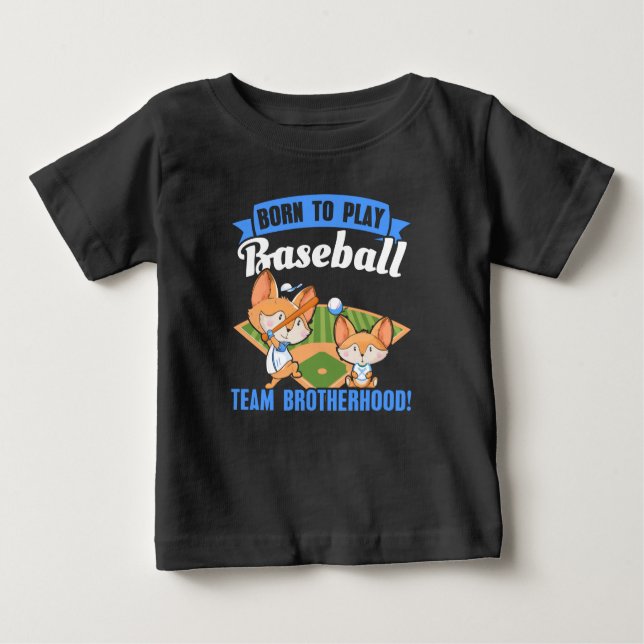 Camiseta De Bebé Hermano Mayor Hermano Menor - Jugadores de Béisbol (Anverso)