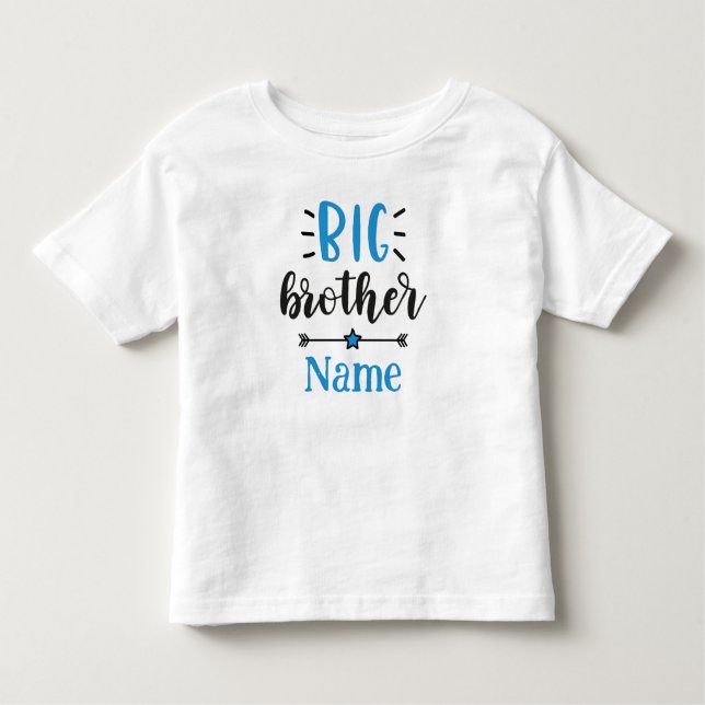 Camiseta De Bebé Hermano Mayor Nombre Personalizado Lindo (Anverso)