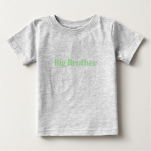 Camiseta De Bebé Hermano mayor texto de nombre personalizado verde