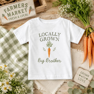 Camiseta De Bebé Hermano Mayor Zanahoria Criado Localmente Niño Peq