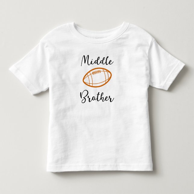 Camiseta De Bebé Hermano Medio ~ Hermano Diseña Fútbol (Anverso)
