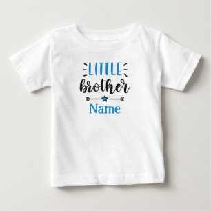 Camiseta De Bebé Hermano Menor Nombre Personalizado Lindo