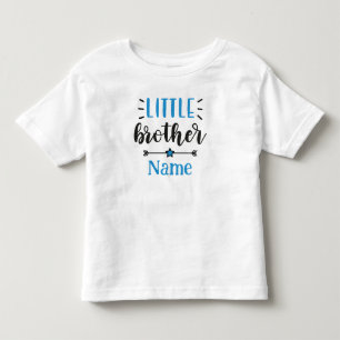 Camiseta De Bebé Hermano Menor Nombre Personalizado Lindo