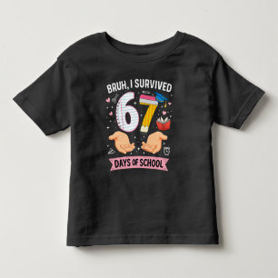 Camiseta De Bebé Hermano, sobreviví 67 días de escuela