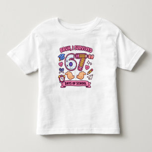 Camiseta De Bebé Hermano, sobreviví 67 días de escuela