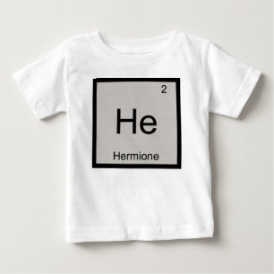 Camiseta De Bebé Hermione Nombre Elemento Químico Tabla periódica