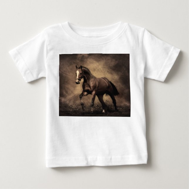 Camiseta De Bebé Hermosa almohada de caballo marrón (Anverso)