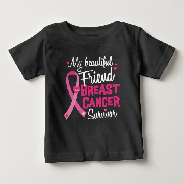 Camiseta De Bebé Hermosa amiga sobreviviente de cáncer de mama (Anverso)