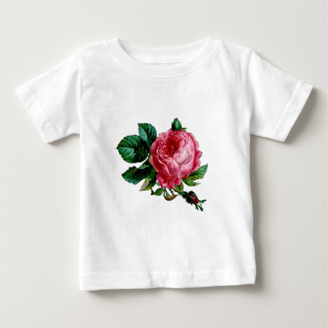 Camiseta De Bebé Hermosa cosecha de Rosa inglesa (Anverso)