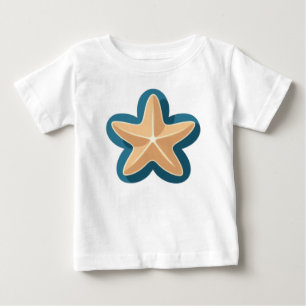 Camiseta De Bebé Hermosa Estrella de Mar Amarilla
