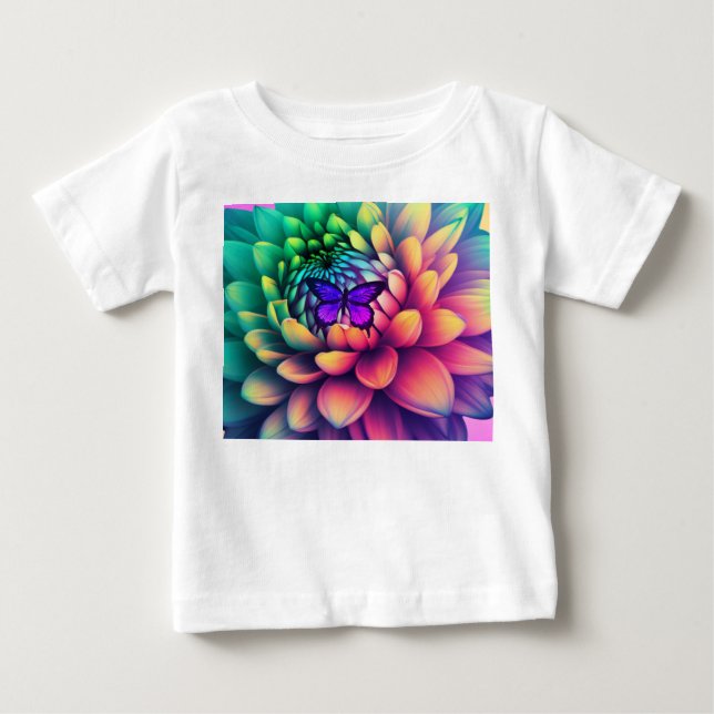Camiseta De Bebé Hermosa flor (Anverso)