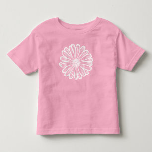 Camiseta De Bebé Hermosa flor de margarita, Ilustracion de semitono
