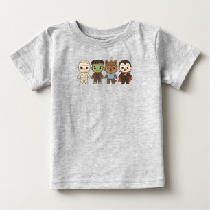 Camiseta De Bebé Hermosa, Frankenstein, Drácula, lobo