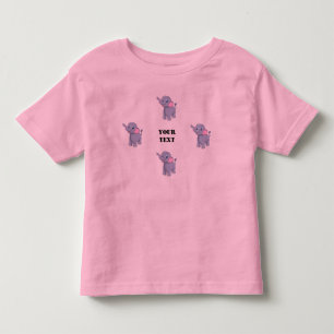Camiseta De Bebé Hermosa imagen de elefante lindo con tu texto