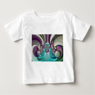 Camiseta De Bebé Hermosa imagen inglesa en tonos púrpura y cian