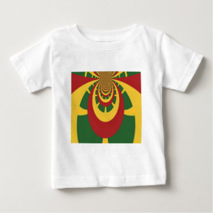 Camiseta De Bebé Hermosa impresión de arte de colores Rasta asombro