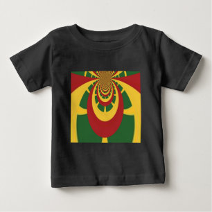 Camiseta De Bebé Hermosa impresión de arte de colores Rasta asombro