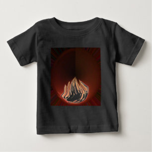Camiseta De Bebé Hermosa impresión de arte de llama abstracta