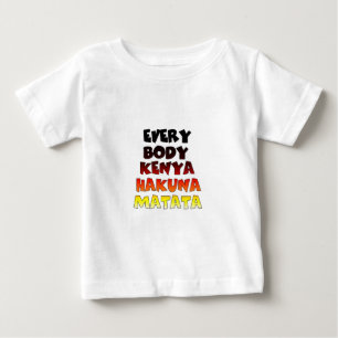 Camiseta De Bebé Hermosa Kenia Colorida e Increíble diseño de citas