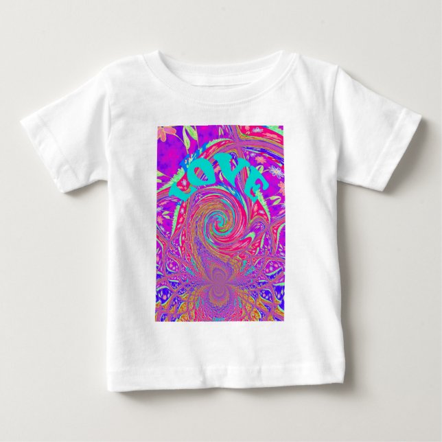 Camiseta De Bebé Hermosa maravilla Amor Remolino Texto Arte Imprimi (Anverso)