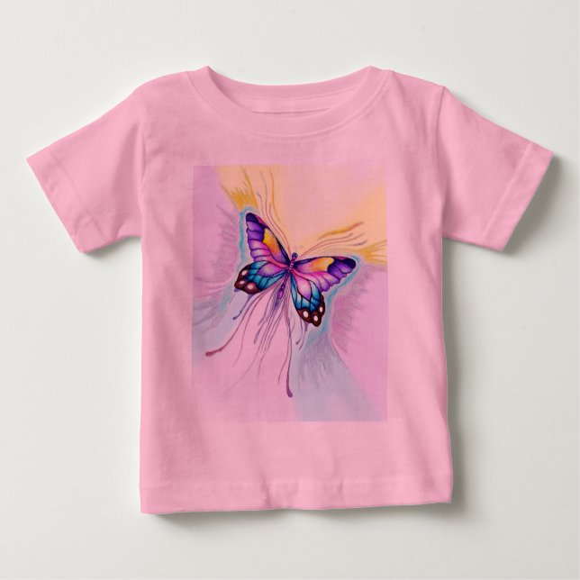 Camiseta De Bebé Hermosa mariposa (Anverso)