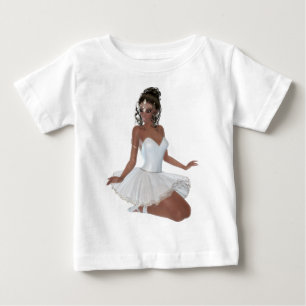 Camiseta De Bebé Hermosa mujer afroamericana Ballerina