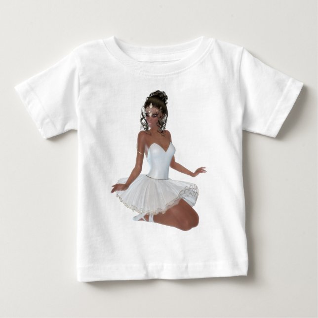 Camiseta De Bebé Hermosa mujer afroamericana Ballerina (Anverso)