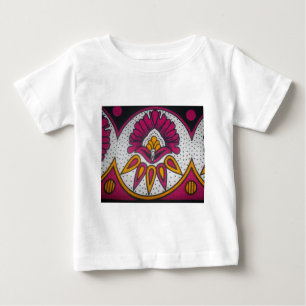 Camiseta De Bebé Hermosa pintura en motivos de tela africana