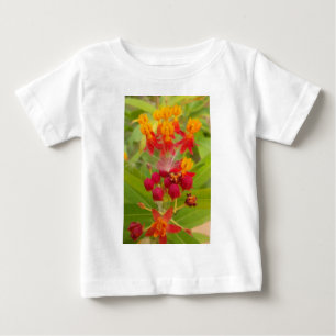 Camiseta De Bebé Hermosa y colorida floral con arte de hierbas arom