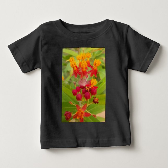 Camiseta De Bebé Hermosa y colorida floral con arte de hierbas arom (Anverso)