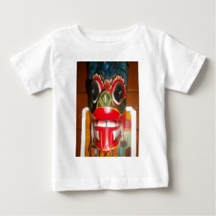 Camiseta De Bebé Hermoso arte tradicional cingalés de máscara de fu