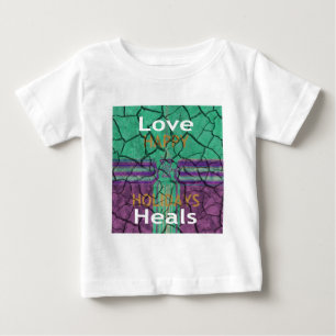 Camiseta De Bebé Hermoso barro rajado rústico cura el arte de texto