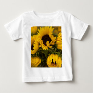 Camiseta De Bebé Hermoso Bouquet de oro girasoles