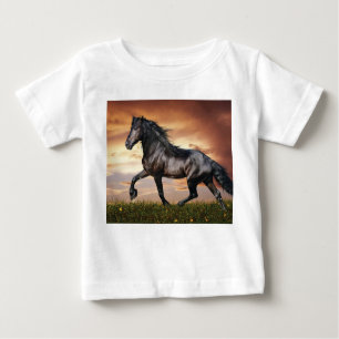 Camiseta De Bebé Hermoso caballo negro