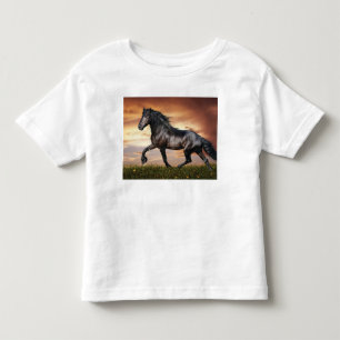 Camiseta De Bebé Hermoso caballo negro