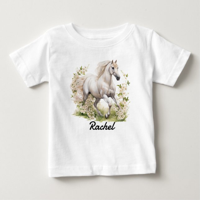 Camiseta De Bebé Hermoso caballo salvaje (Anverso)