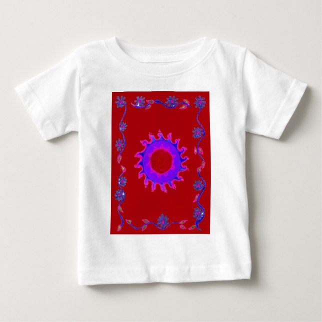 Camiseta De Bebé Hermoso diseño de arte indio asombroso Motif Mendi (Anverso)