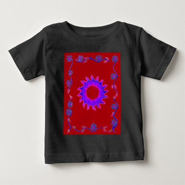 Camiseta De Bebé Hermoso diseño de arte indio de Mehndi (Anverso)