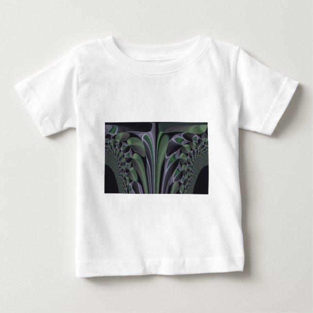Camiseta De Bebé Hermoso diseño de arte textual de Aurora Verde (Anverso)