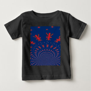 Camiseta De Bebé Hermoso diseño de impresión artística de la bander