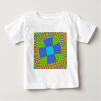 Hermoso diseño de impresión de arte azul verde azu